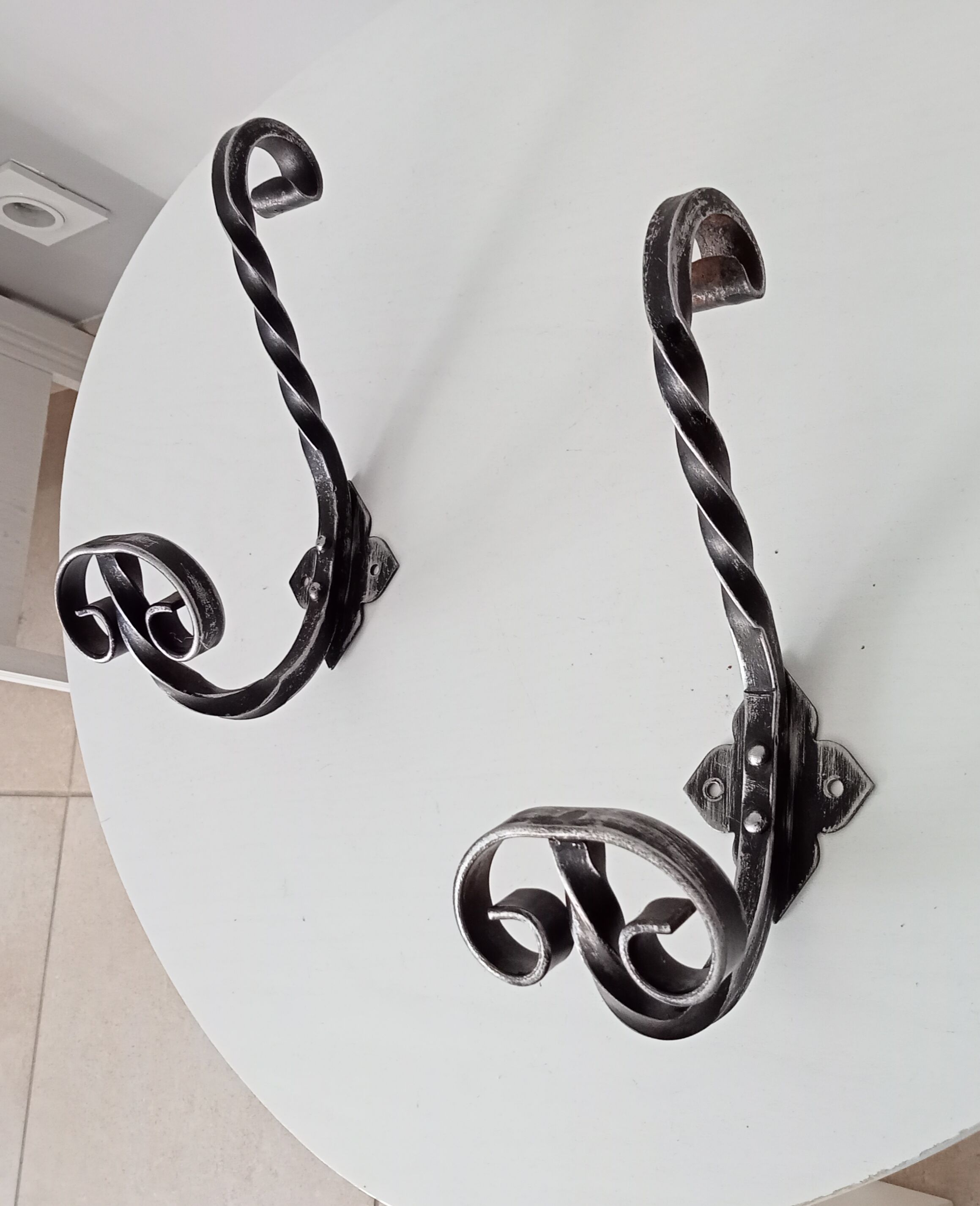 2 vintage coat rack hooks 50s-60s