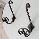 2 vintage coat rack hooks 50s-60s