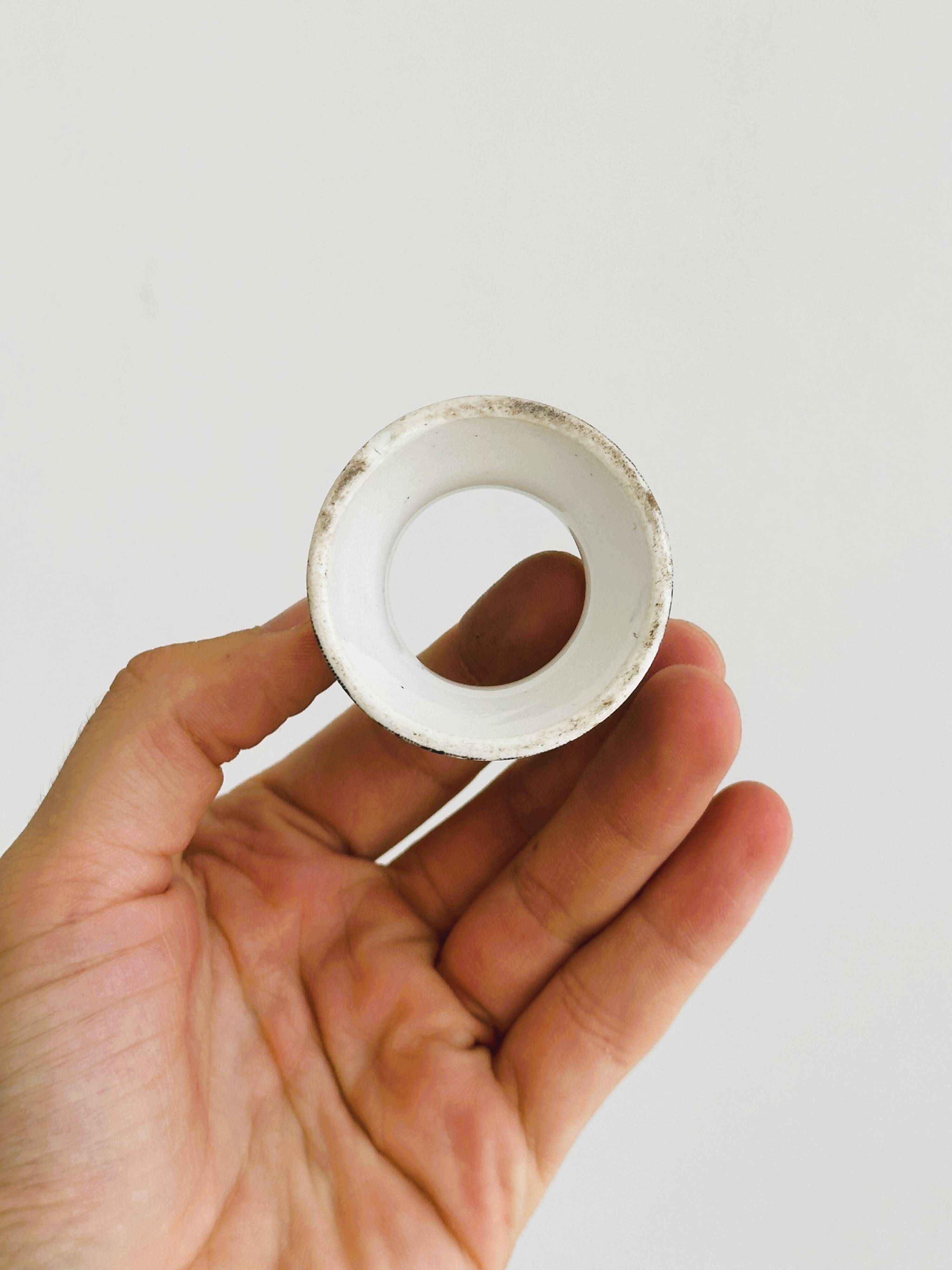 Set of 4 antique earthenware egg cups