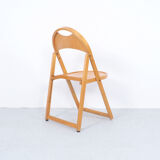 4 chaises pliantes vintage en bois d’OTK, années 1950