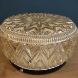 Original star ceiling lamp in smoked molded glass dp 012304