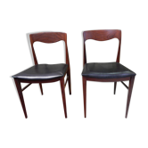 Paire de chaises scandinaves années 60