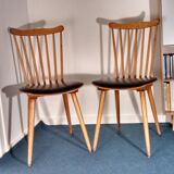 Pair of Baumann compass foot chairs