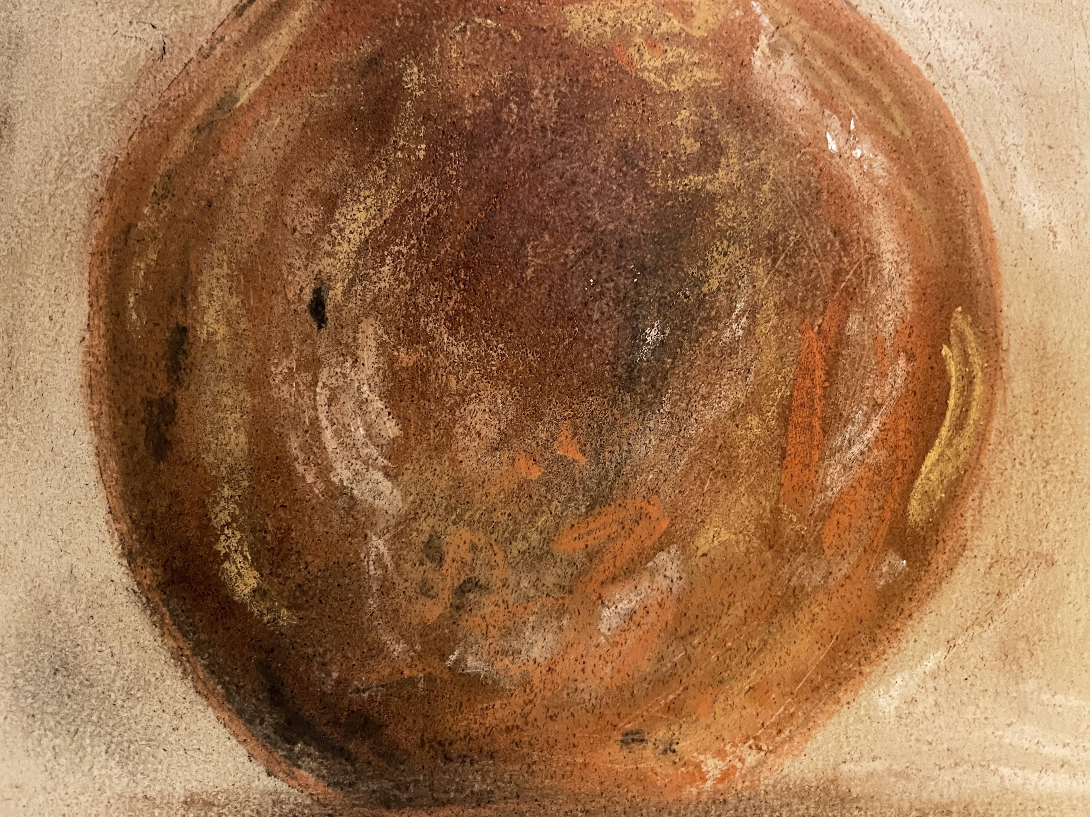 Painting signed pastel still life “Provençal jar”