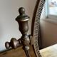 Brass table mirror psyche