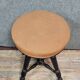 Napoleon III period piano stool in blackened wood circa 1850