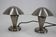 Paire de lampes Bauhaus chromées des années 1930, Tchécoslovaquie