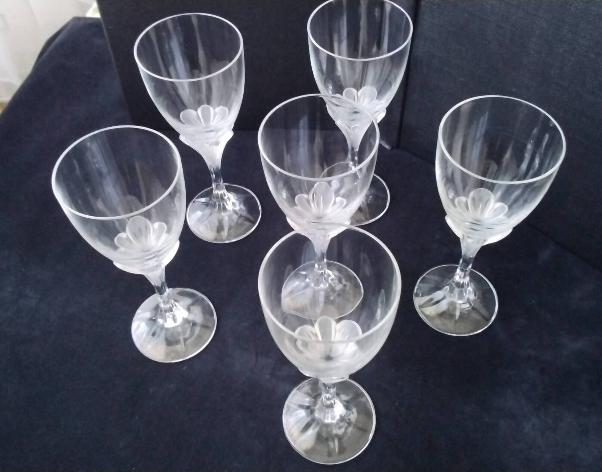 6 water glasses or large wine glasses in Cristal d'Arques Model Granville