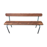 School bench with folder