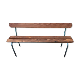 School bench with folder