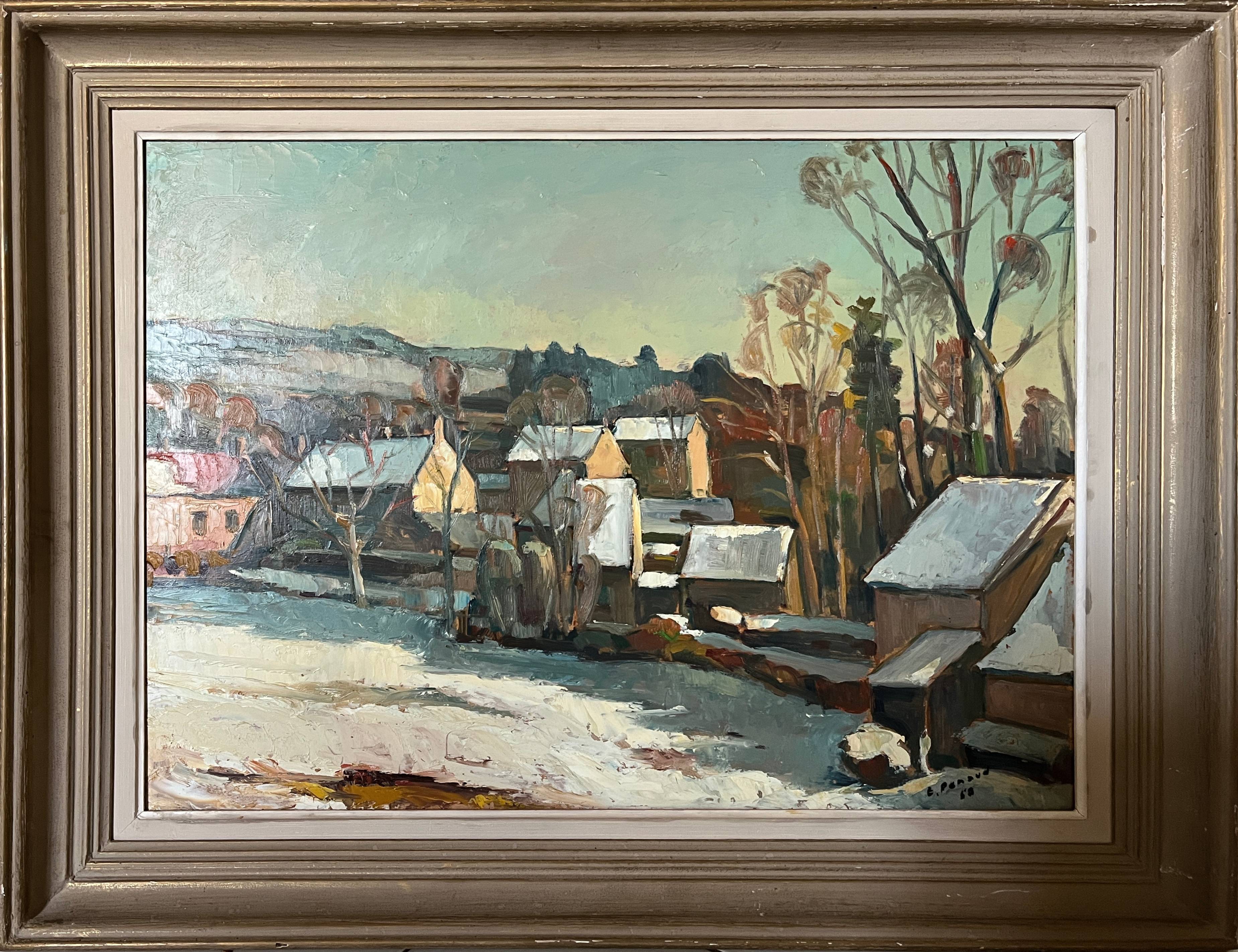 HSP Emile RENAUD painting circa 1950 Velars (sur Ouche - Burgundy) + frame