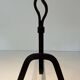 Pair of Modernist Andirons in Wrought Iron with Stylised Torches and Bases Ang