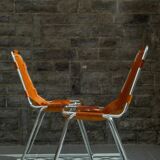 Chair Les Arcs Charlotte Perriand – Vintage patinated leather from the 60s/70s