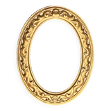 Small vintage wall mirror in gold resin