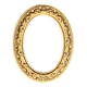 Small vintage wall mirror in gold resin