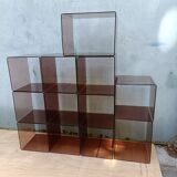 Cube shelves in smoked plexi year 70