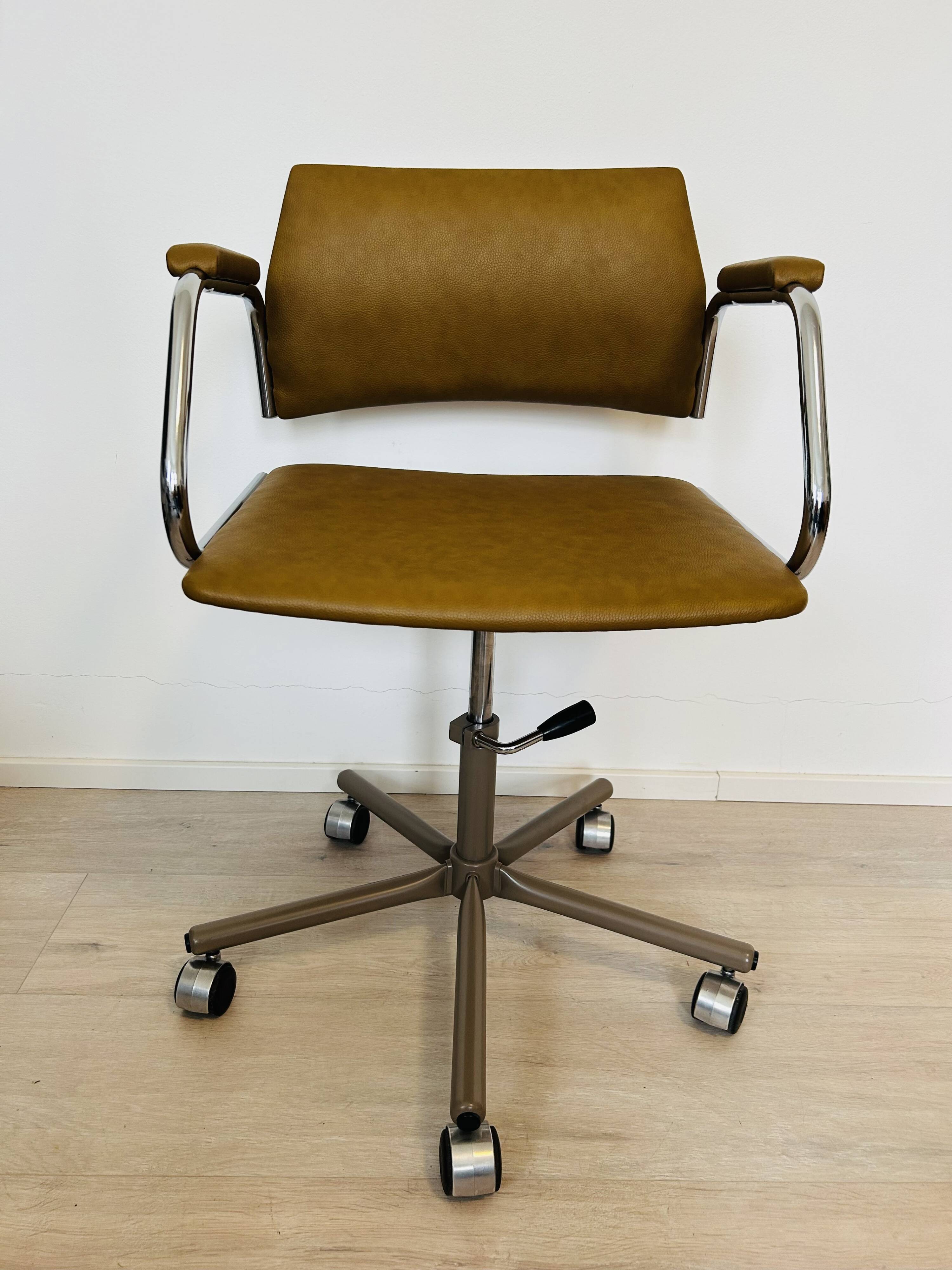 Vintage Mustard Office Chair Model K-380 from Kovona 1970’s