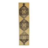 Tapis en laine Oushak anatolien turc des années 1970 88x362