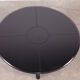 Round table leather black Tito Agnoli for Mateo Grassi