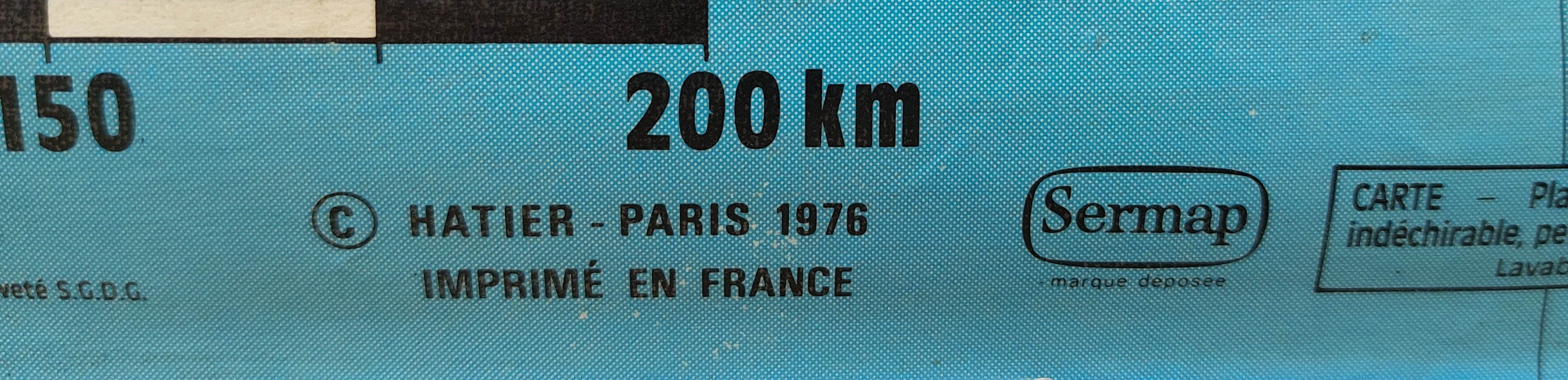 School map of 1976 administrative france