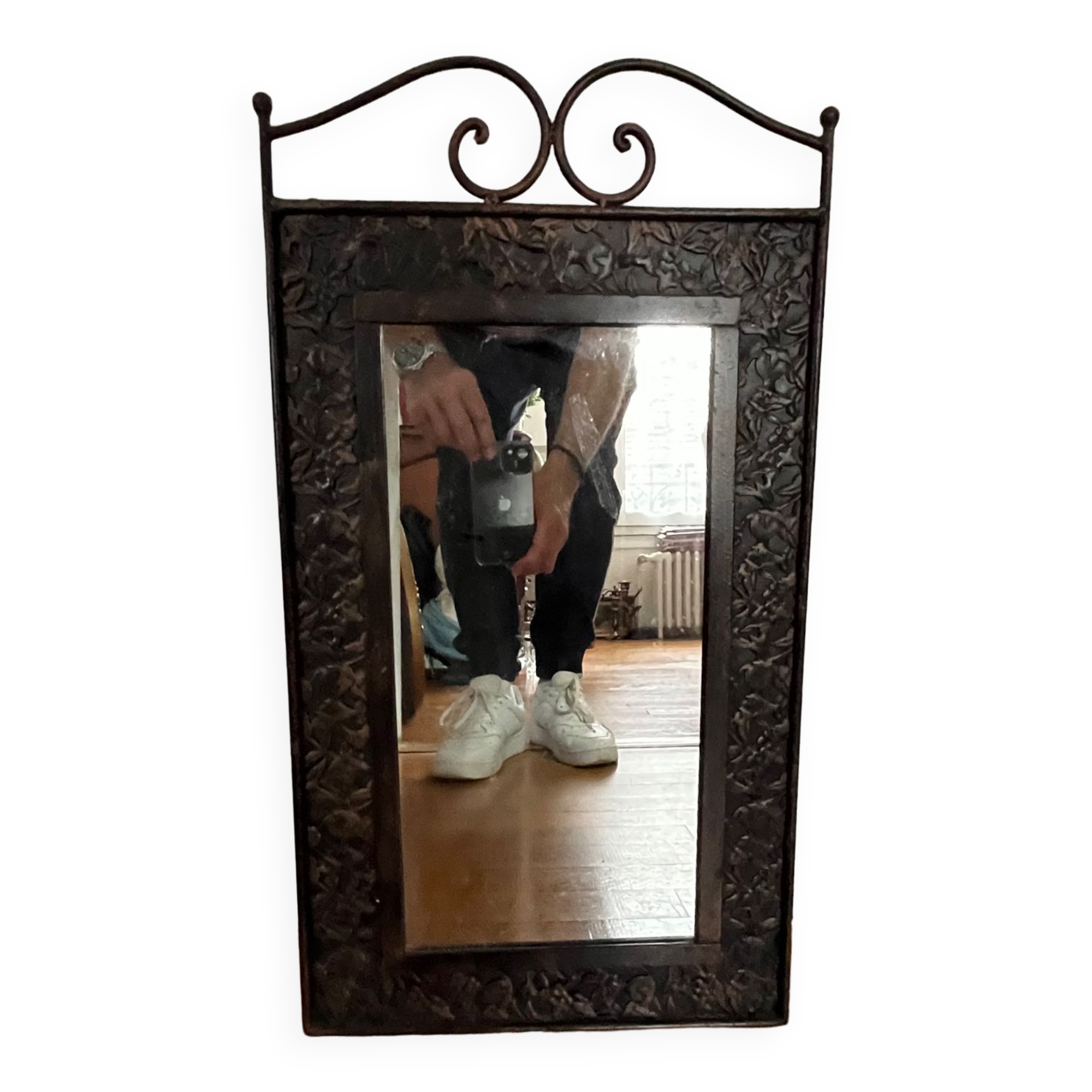 Wrought iron mirror