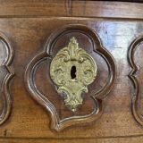 18th century Lyonnaise chest of drawers in carved walnut and bronze