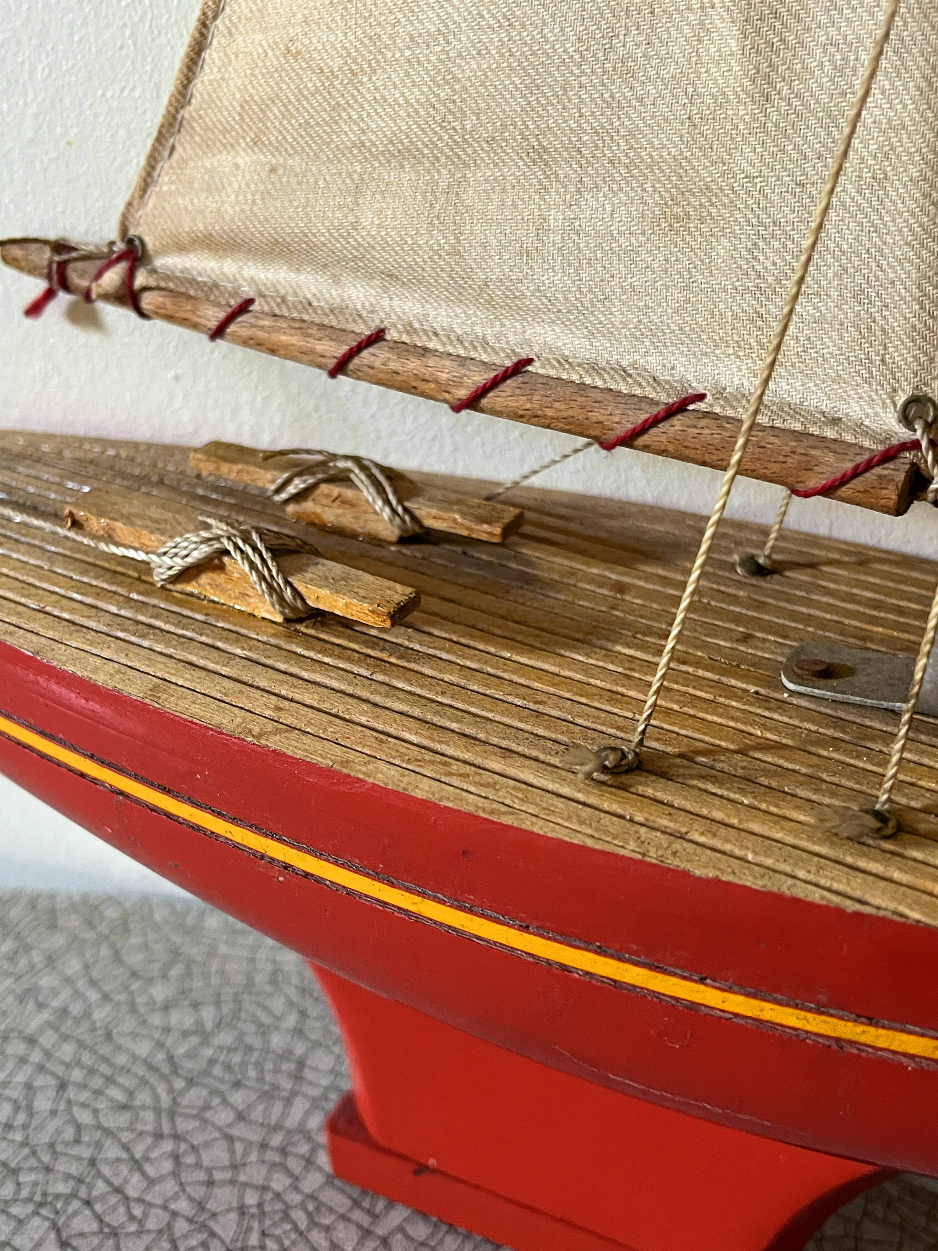 Tirot 400 French-made pond sailboat, vintage toy