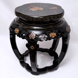 Pair of stools or side tables painted and lacquered wood - period: twentieth century
