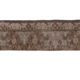 distressed turkish oushak rug runner 2' x 7'10"