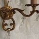 Pair of French Vintage Bronze Double Wall Lights Assorted Crystals 5331