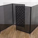 Pair of trellis, vintage perforated metal screen