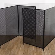 Pair of trellis, vintage perforated metal screen