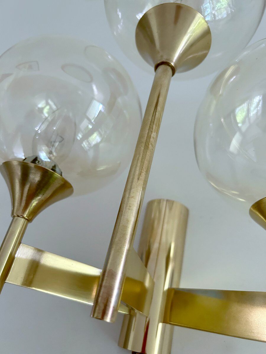 Large vintage glass sconce from Sciolari
