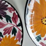 Two Schramberg Majolika painted flower dishes