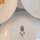 Assiettes creuses en faïence Lunéville Badonviller k & g décor tulipe vintage