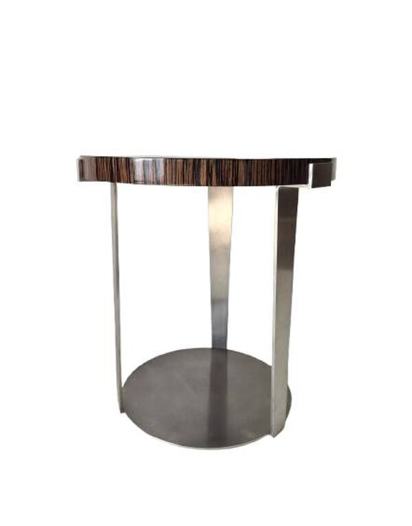 Guéridon en ébène de Macassar, provenance Hotel Ambassador Paris