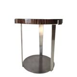 Macassar ebony pedestal table, from the Hotel Ambassador Paris