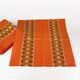 Serviettes de table tissu orange 70