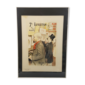 Old lithograph framed 7th exhibition