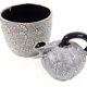 Black earthenware pot cover