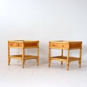 Tables de chevet vintage en bambou