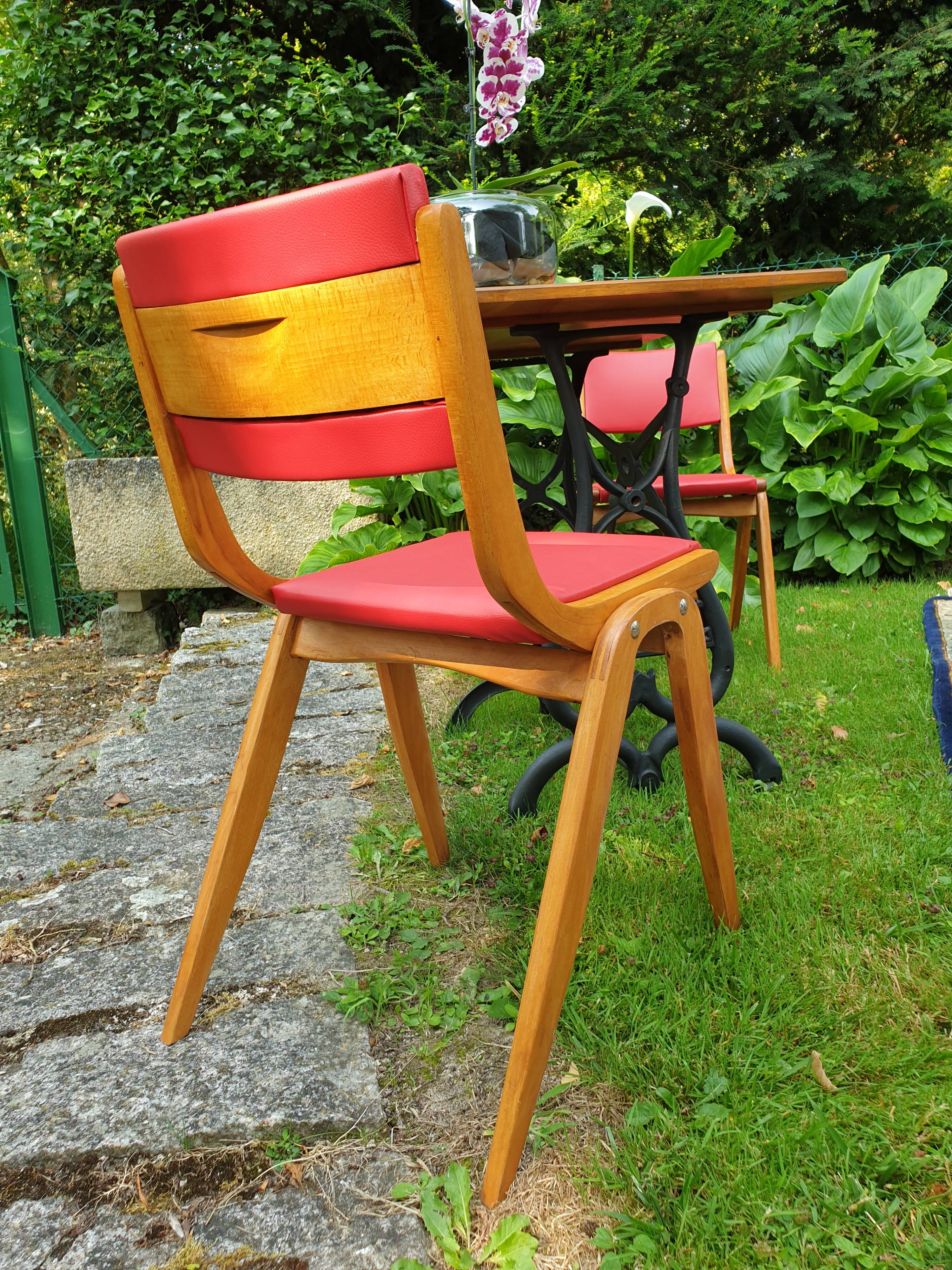 Pair of Mid-Century Boomerang Chairs