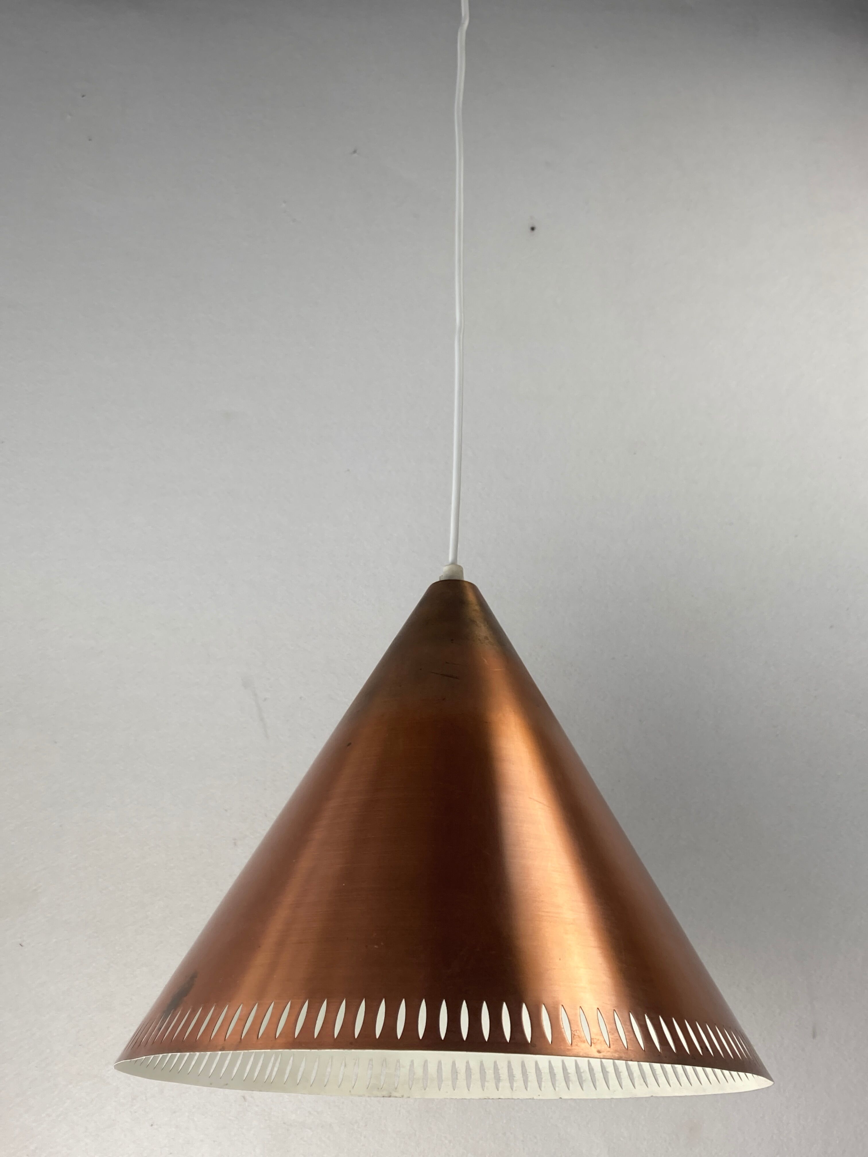 Perforated copper hanging pendant, Nordisk Solar, Denmark
