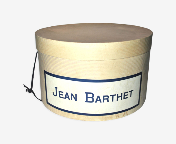 Boite à chapeau vintage du modiste Jean Barthet - Carton chapeau chapelier  Paris | Selency