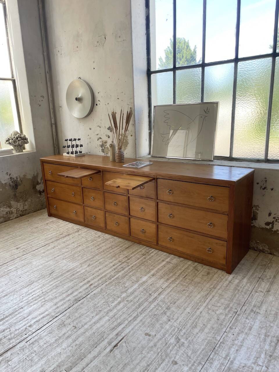 XXL golden oak craft furniture from the 50s