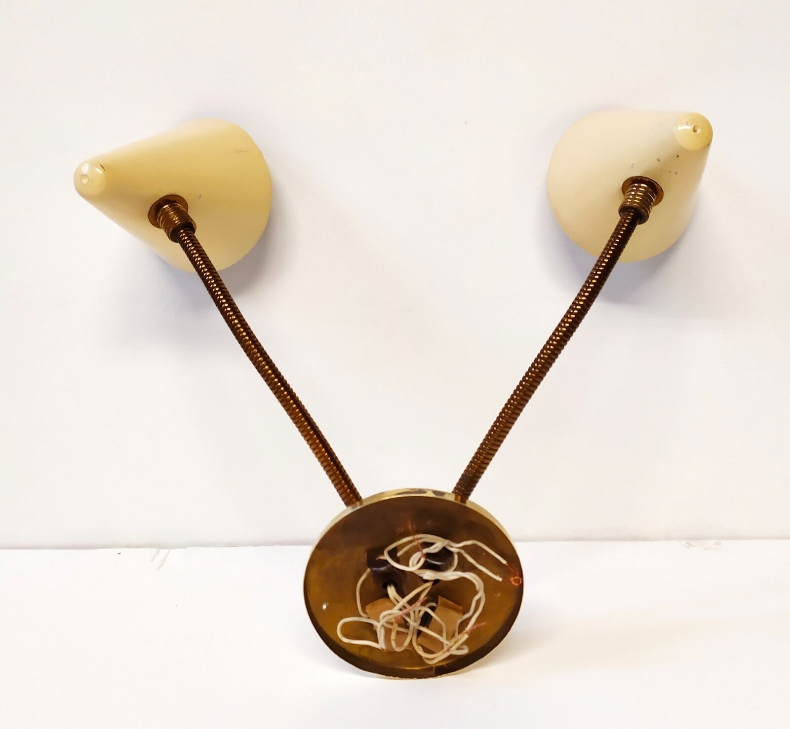 Beige Arredoluce wall lamp from the 1950s
