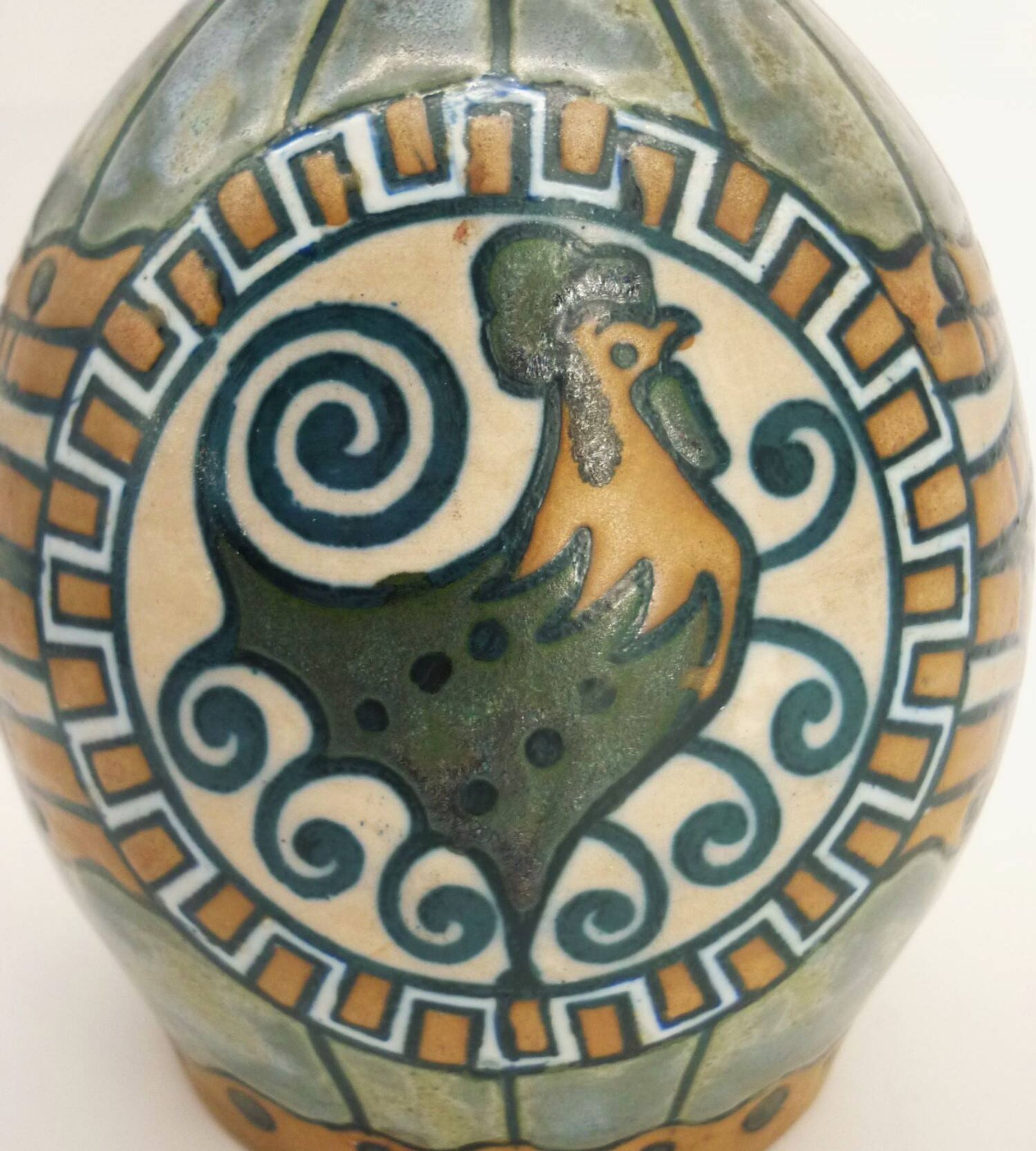 Glazed stoneware vase, Art Deco circa 1920, signed Kèramis, Charles Catteau.