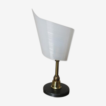 Lampe en perspex et laiton années 50 60