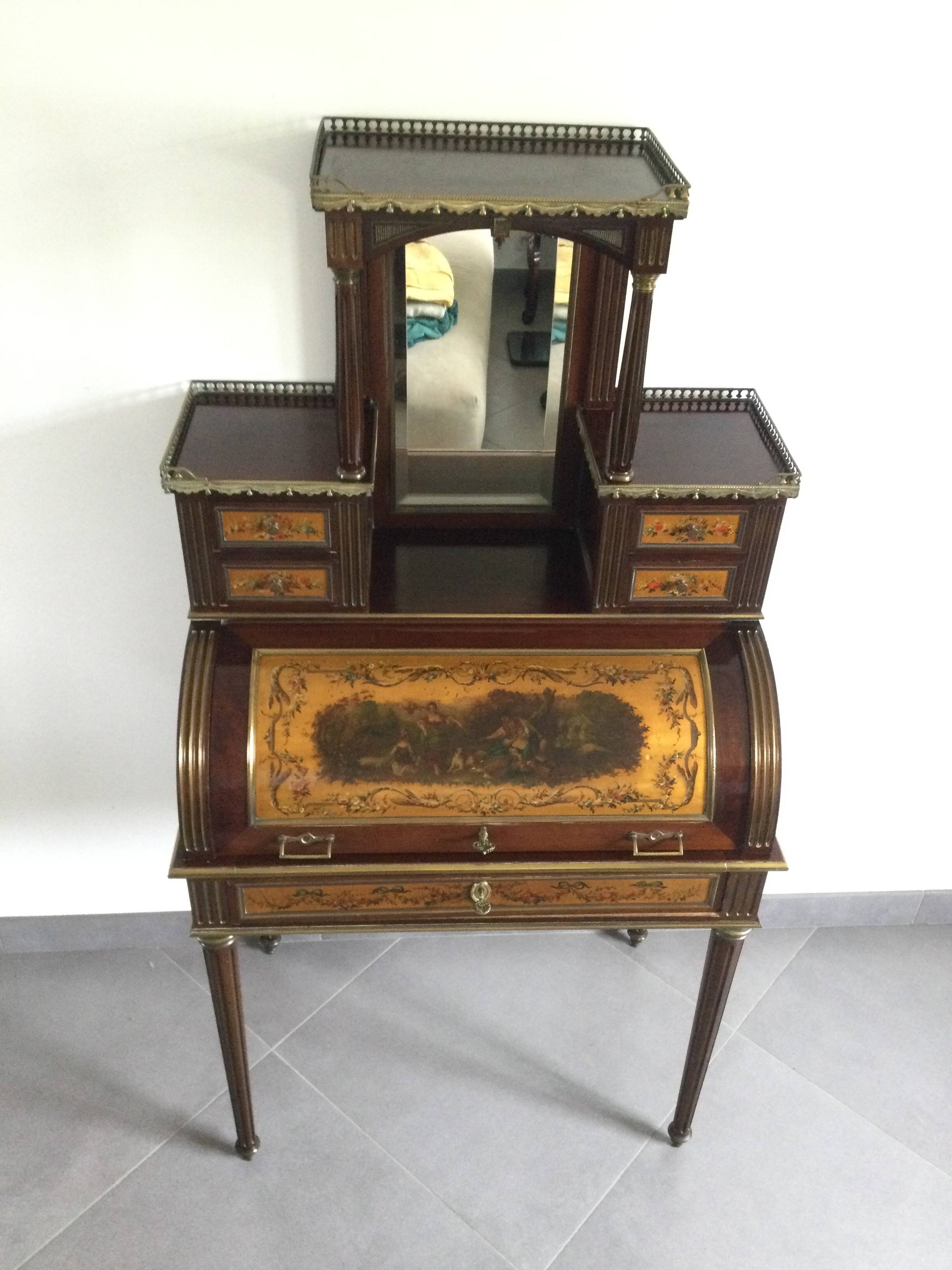Louis XVI Style Mahogany Bonheur Du Jour