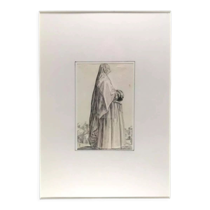 « La Dame en deuil », gravure